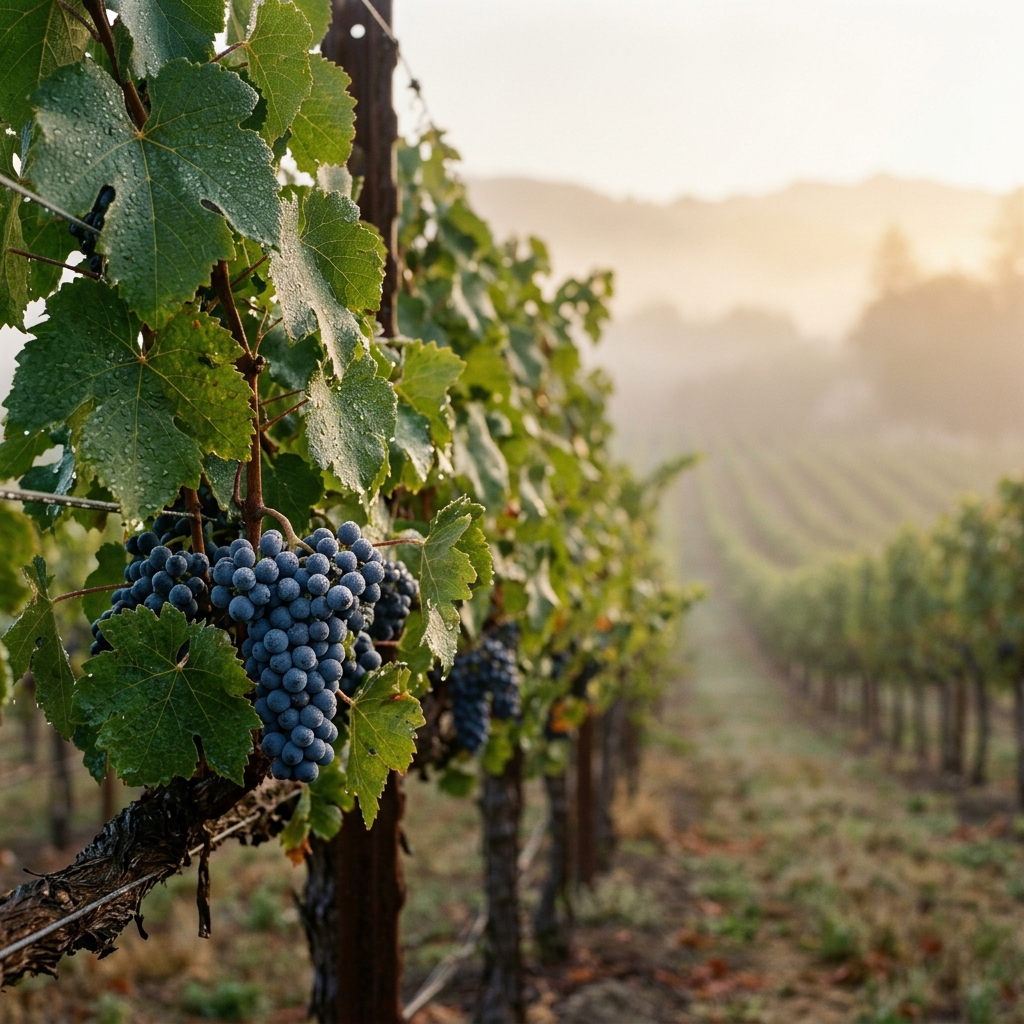 Vigne au lever du soleil